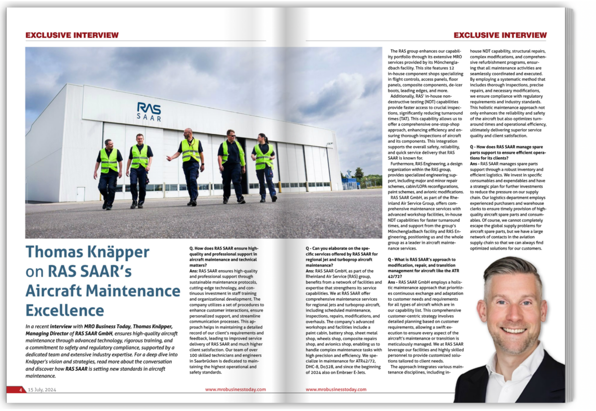 Thomas Knäpper on RAS SAAR’s Aircraft Maintenance Excellence